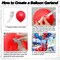 Red and Blue Balloon Arch Kit – Red White Blue Balloon Garland with Sand Gold & Navy White Balloons for Independence Day, Baseball, Baby Shower, Birthday & Party Decorations